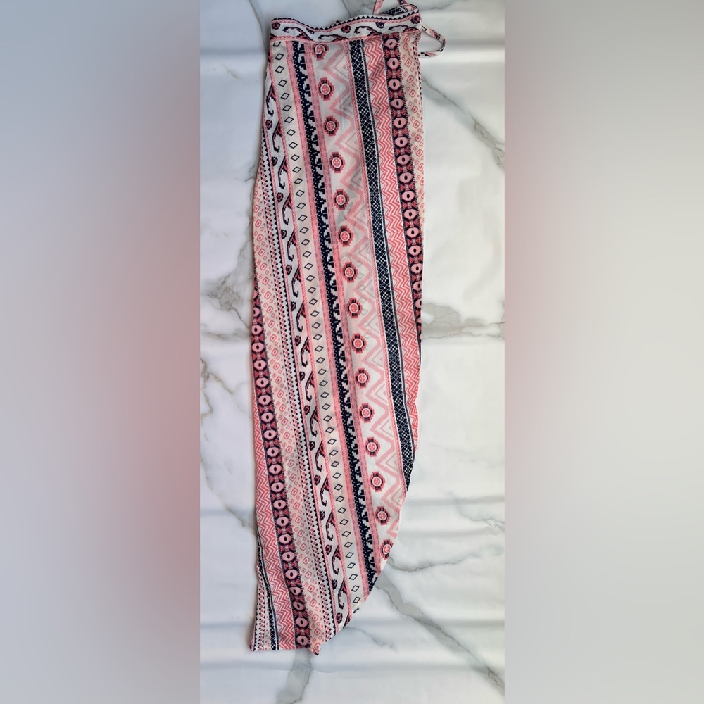 Printed Wrap Skirt